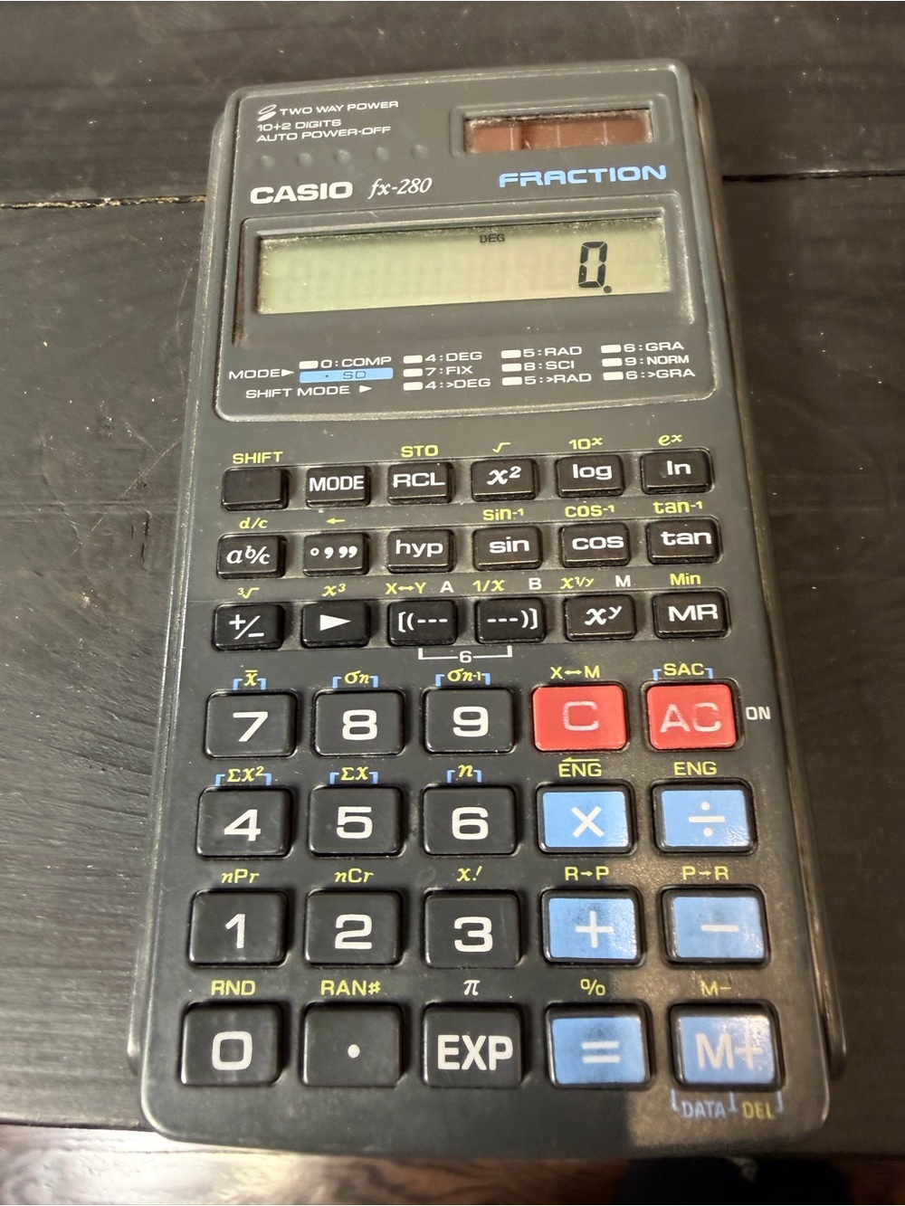 Casio FX-280 Fraction Vintage calculator cover tested